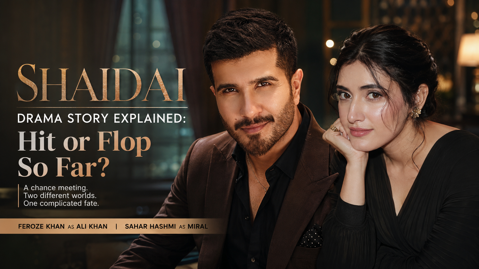 Feroze Khan and Sahar Hashmi as Ali and Miral in Shaidai