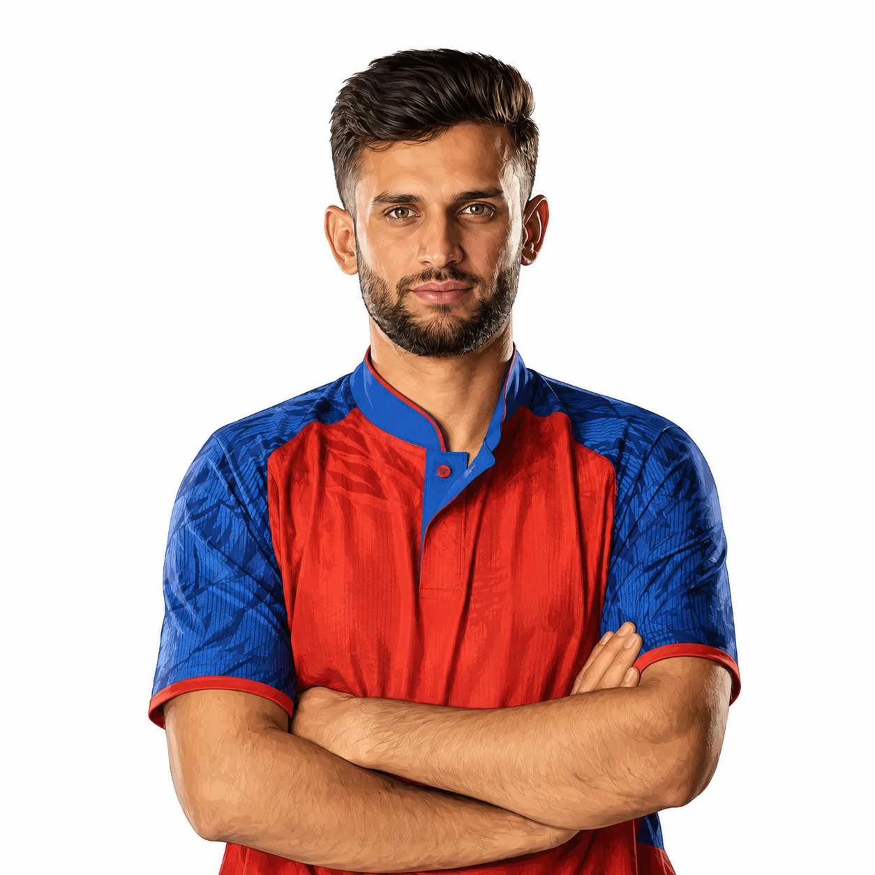 Azmatullah Omarzai bowling for Afghanistan in international cricket